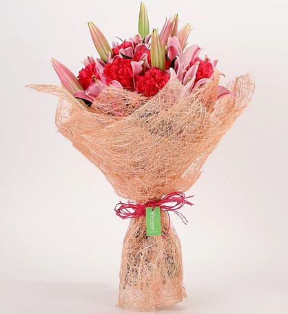 Mixed Lilies and Carnations Bouquet